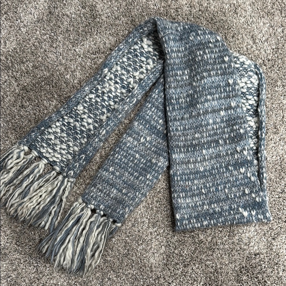 Cozy Knit Scarf with Fringe
